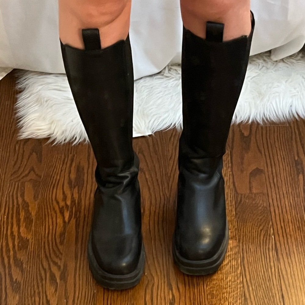 Leather Knee High Boots
